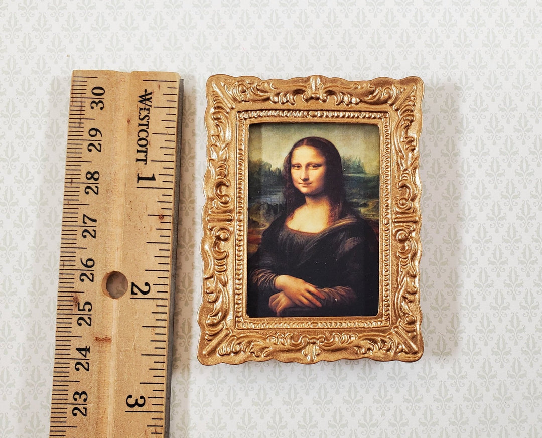 Miniature The Mona Lisa by Leonardo da Vinci Framed Art Print 1:12 Scale - Miniature Crush