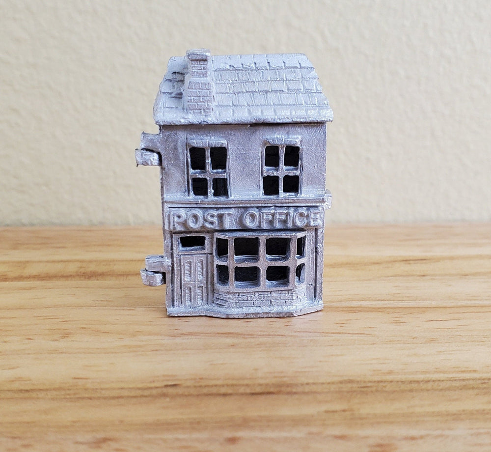 Miniature Toy Dollhouse Post Office Cast Metal 1 1/2" Tall w/Furniture Phoenix Models - Miniature Crush