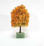 Miniature Tree Golden Autumn Orange 6" Tall on a Spike Model Scenery Garden - Miniature Crush