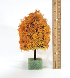 Miniature Tree Golden Autumn Orange 6" Tall on a Spike Model Scenery Garden - Miniature Crush