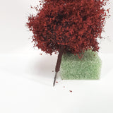 Miniature Tree or Bush Red Japanese Maple 4" Tall on a Spike Model Scenery Garden - Miniature Crush