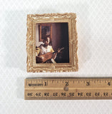 Miniature Vermeer Framed Print The Guitar Player 1:12 Scale Dollhouse Decor - Miniature Crush