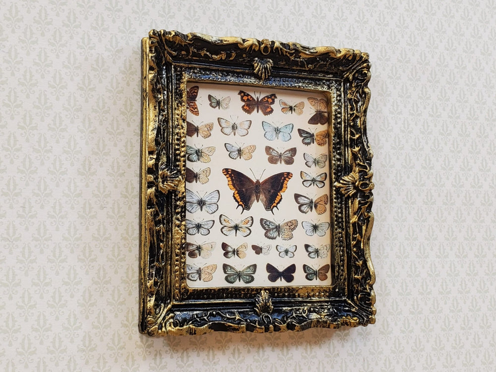 Miniature Vintage Butterfly Framed Print Framed Dollhouse Butterflies - Miniature Crush