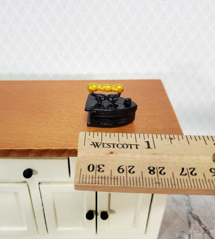 Miniature Vintage Coal Iron 1:12 Scale Primitive Dollhouse Laundry Room Decor - Miniature Crush