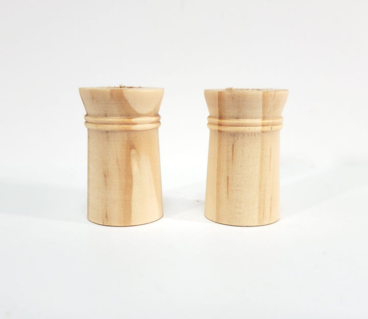 Miniature Wood Chimney Pots Smoke Stacks 2 Pieces 1:12 Scale Dollhouse - Miniature Crush