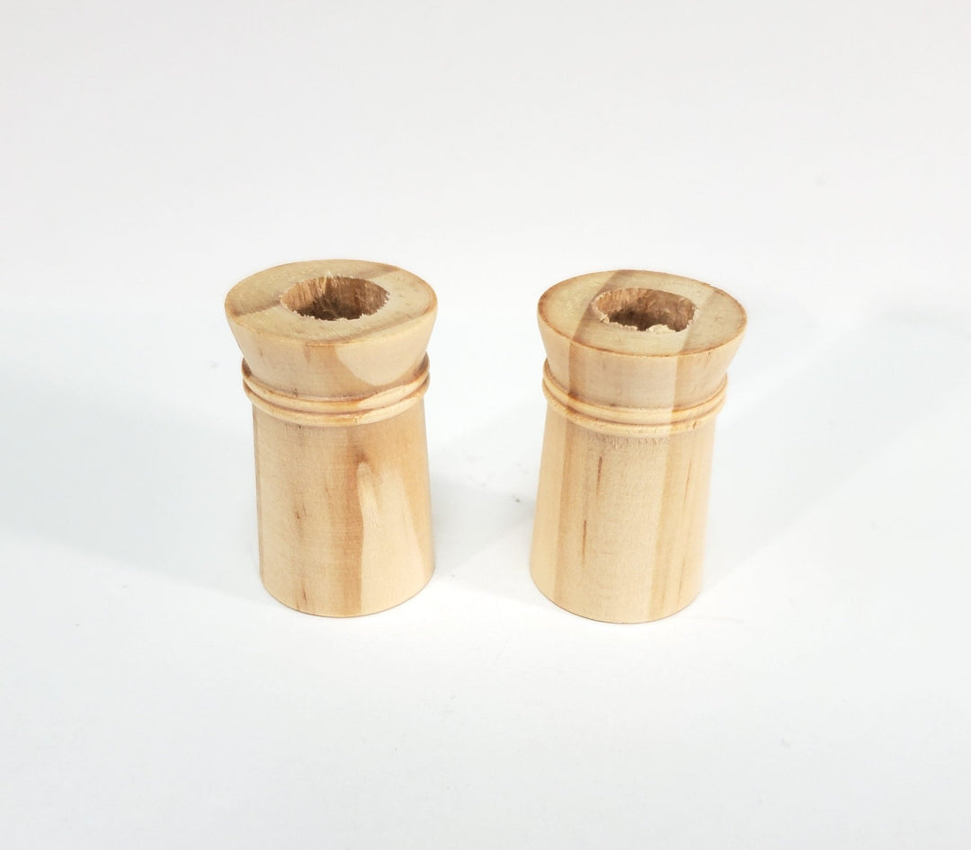 Miniature Wood Chimney Pots Smoke Stacks 2 Pieces 1:12 Scale Dollhouse - Miniature Crush