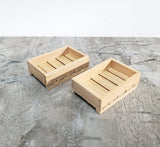 Miniature Wood Crates for Fruits or Vegetables x2 Small 1:12 Scale Dollhouse - Miniature Crush