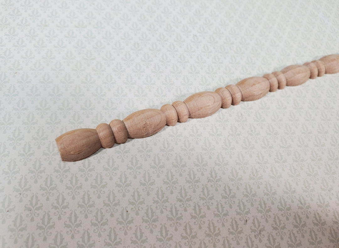 Miniature Wood Trim Flat Back Bead Style Relief Molding 3/8" x 18" Dollhouse Ceilings Walls - Miniature Crush