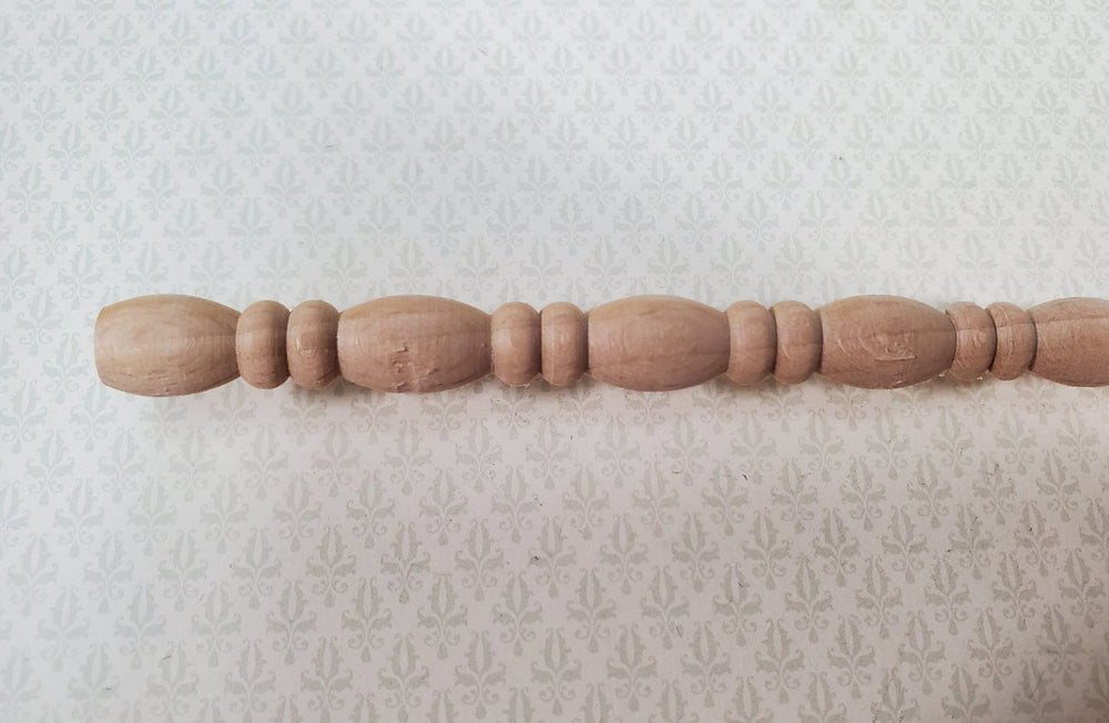 Miniature Wood Trim Flat Back Bead Style Relief Molding 3/8" x 18" Dollhouse Ceilings Walls - Miniature Crush