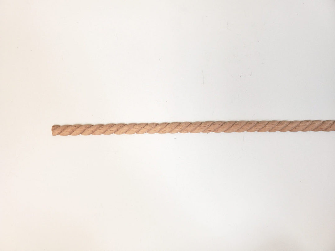 Micro Rope Trim Miniature Wood Trim Flat Back Rope Style Relief Molding 5/16