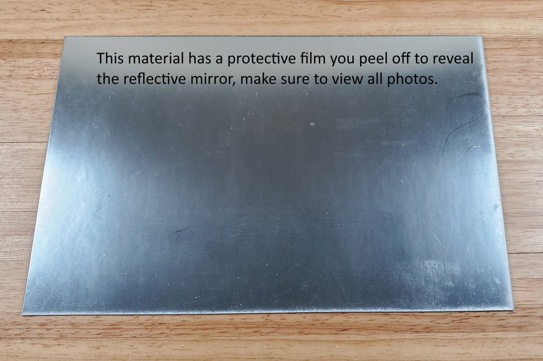 Mirror Material Cut with Scissor Self Adhesive 6"x 9" Protective Film - Miniature Crush