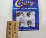 Nails Brads Small Tiny Thin 1/4" Dark Pewter Black Pack of 100 Dollhouse Miniatures Hardware - Miniature Crush