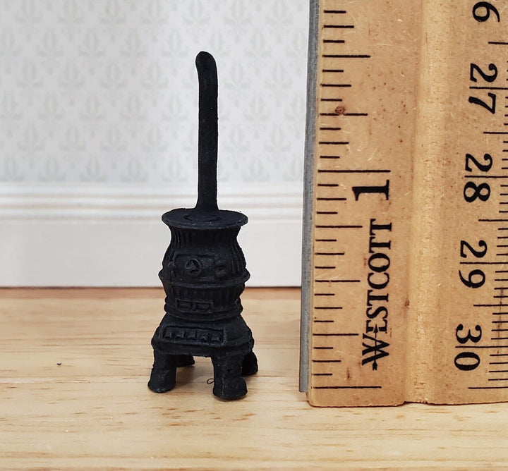 Quarter Scale Parlor Stove 1:48 Dollhouse Miniature Detailed Resin Tiny 1 5/8" Tall - Miniature Crush