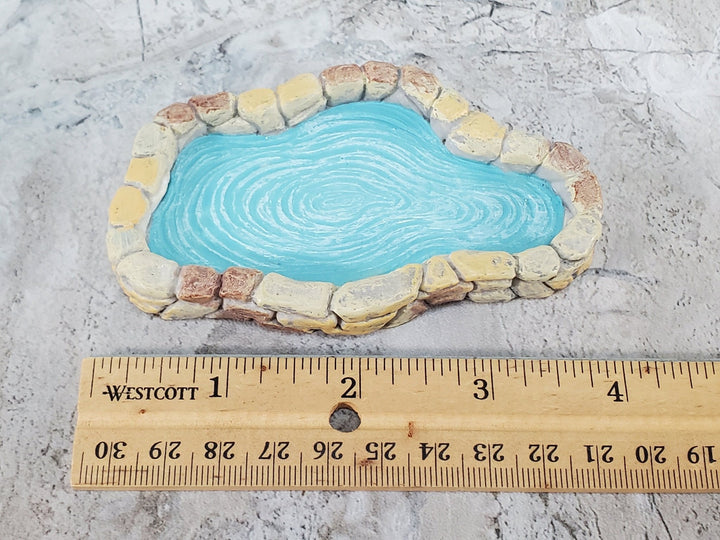 Small Miniature Garden Pond Pool Resin 1:12 Scale Dollhouse - Miniature Crush