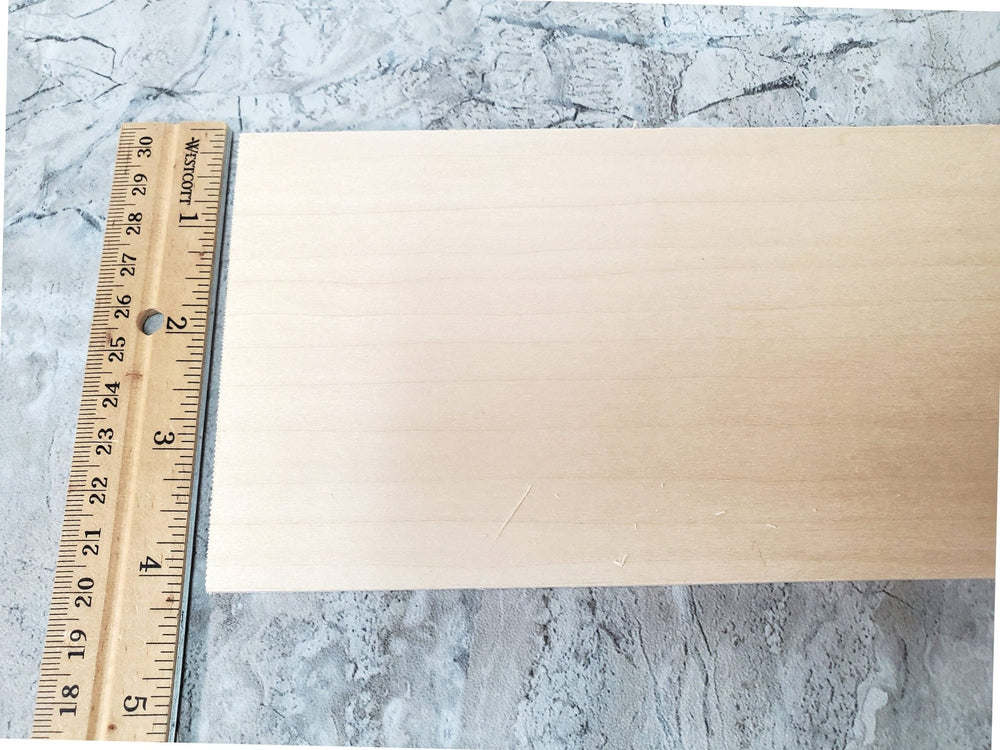 Solid Basswood Wood Slat Plank 1/4" x 4" x 12" long Woodworking Laser - Miniature Crush
