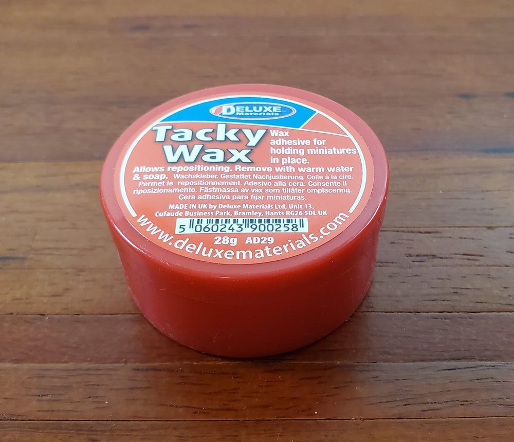Tacky Wax by Deluxe Materials 28g Holds Miniatures in Place - Miniature Crush