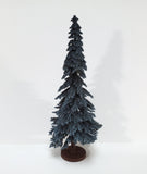 Tall Conifer Evergreen Pine Blue Spruce Tree on Base Scenery 10" Tall Miniature Model RR - Miniature Crush