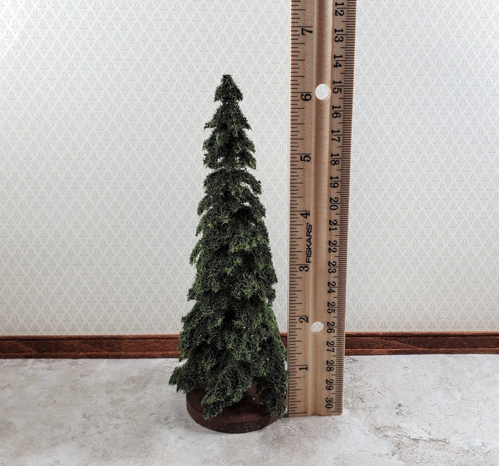 Tall Conifer Evergreen Pine Spruce Tree on Base Scenery 6" Tall Miniature Model RR - Miniature Crush