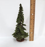 Tall Conifer Evergreen Pine Spruce Tree on Base Scenery 8" Tall Miniature Model RR - Miniature Crush