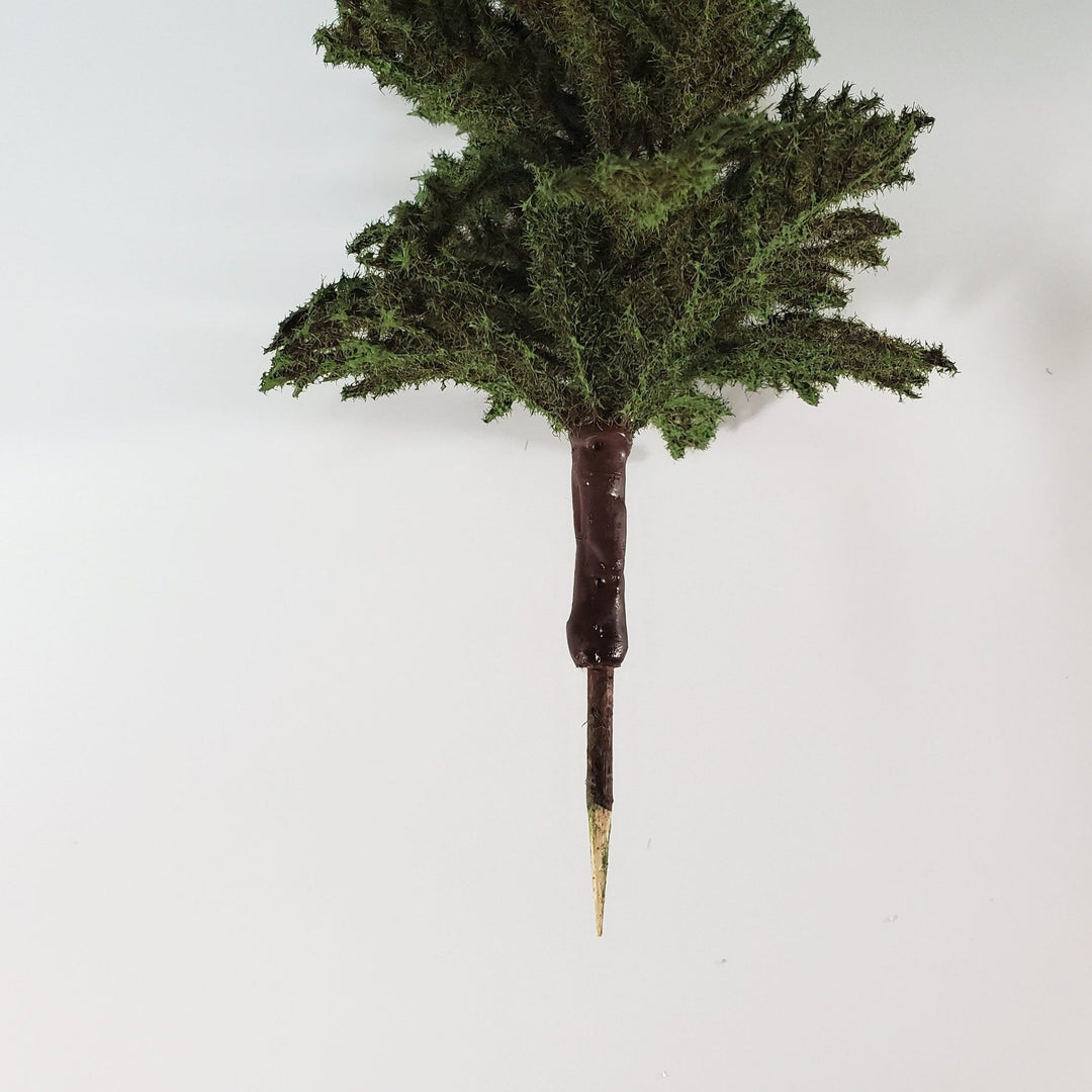 Tall Conifer Evergreen Pine Tree on Spike Scenery 10" Tall Miniature Model RR - Miniature Crush