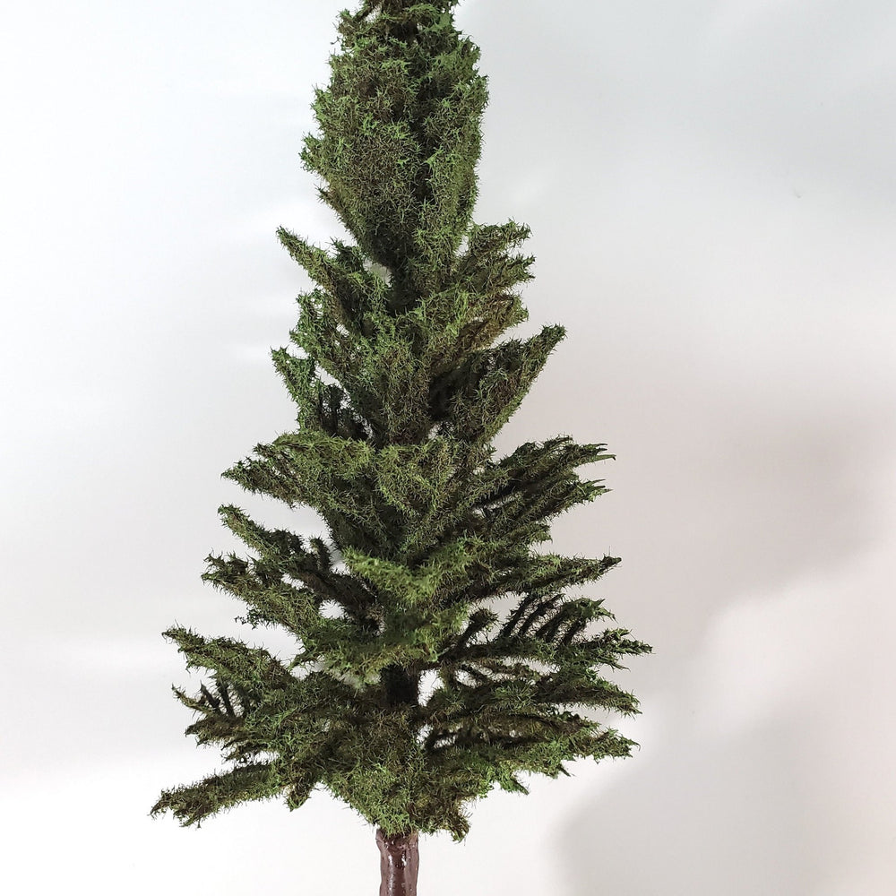 Tall Conifer Evergreen Pine Tree on Spike Scenery 10" Tall Miniature Model RR - Miniature Crush