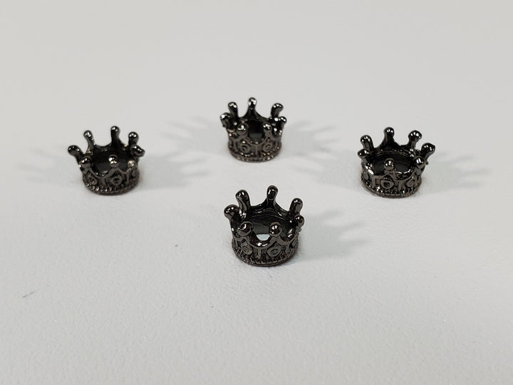 Tiny Crowns Aged Silver Metal 4 pc Miniatures Jewelry Model Making 1:48 Scale - Miniature Crush