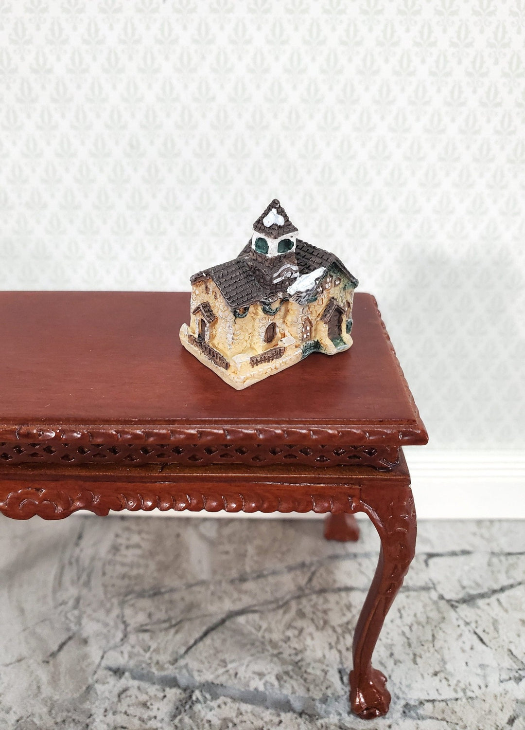 Tiny House Statue Church with Bell Tower Dollhouse Decor Falcon Miniatures A4196 - Miniature Crush