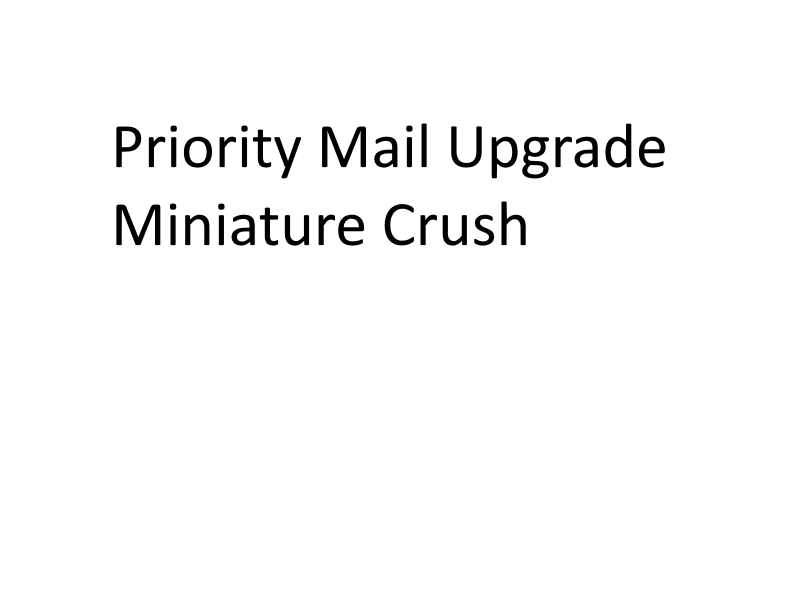 Upgrade to Priority Mail US Only (2 - 3 days delivery time) - Miniature Crush