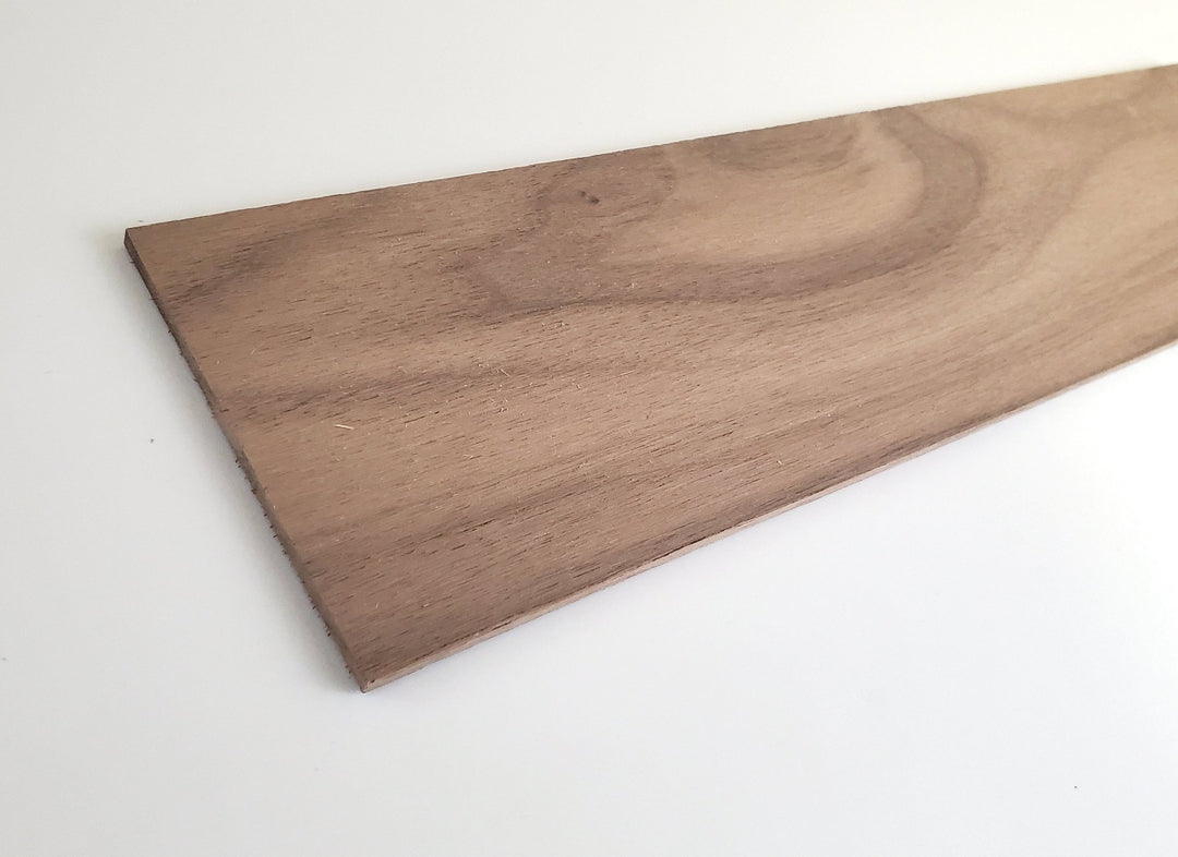 Walnut Wood Sheet Plank 1/8" x 3" x 12" long Woodworking Laser - Miniature Crush