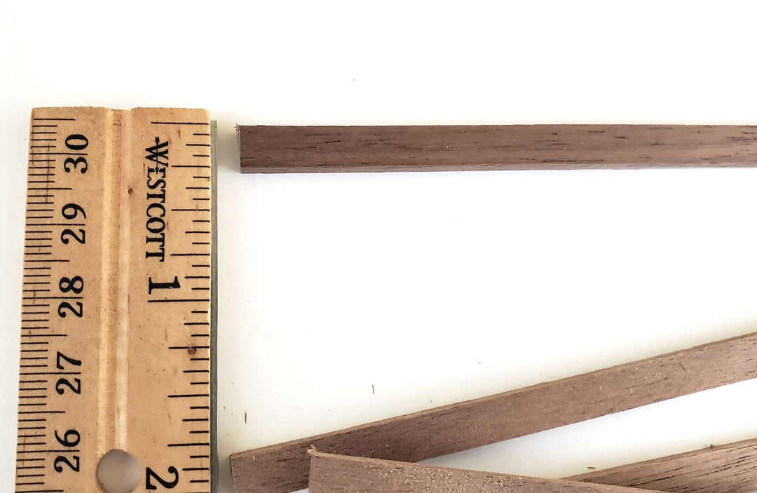 Walnut Wood Strips X10 1/8 X 1/4 X 6 Long Crafts Models Miniatures 